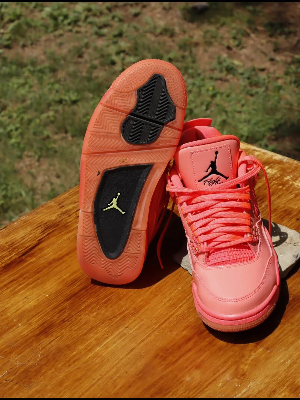 Jordan 4 Retro Hot Punch Pink Shoe W7.5 - Picture 4 of 10